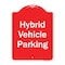 Signmission Hybrid Vehicle Parking Heavy-Gauge Aluminum Architectural Sign, 24" x 18", RW-1824-9835 A-DES-RW-1824-9835 - alternate 1